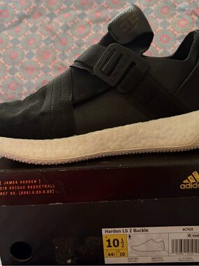 VGUC adidas Men’s Harden LS 2 Buckle Sneakers - Black and White